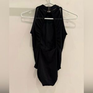 AINSLIEWEAR - women’s black dance leotard with mesh back.  women’s M